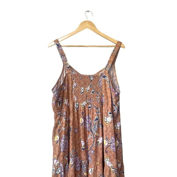 Sonoma Midi Linen Sleeveless XXL Summer Tiered Button Down Sun Beach Dress - Picture 5 of 9